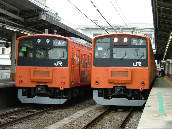 豊田電車区201系 首都圏幕(山側) 特快大月・通快豊田高尾・武蔵野線入り-