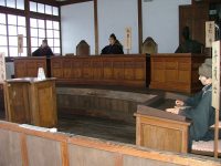 旧松本区裁判所・明治時代の法廷